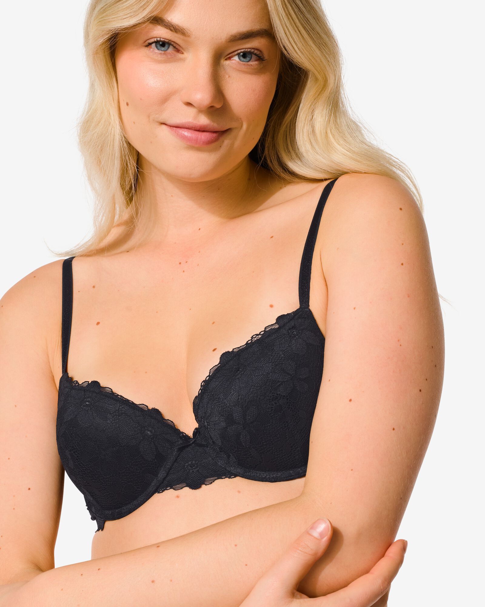 vorgeformter Push-up-B&uuml;gel-BH, Spitze schwarz - 21800800BLACK - HEMA