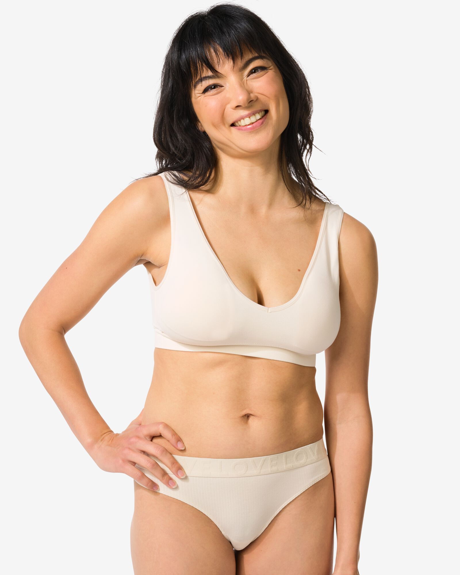 string femme en coton nude - 21930015NUDE - HEMA