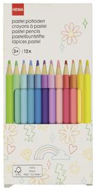 12 crayons de couleur pastel - 15990188 - HEMA