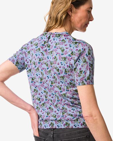 pull femme Fally maille fine fleurs bleu clair bleu clair - 36303460LIGHTBLUE - HEMA