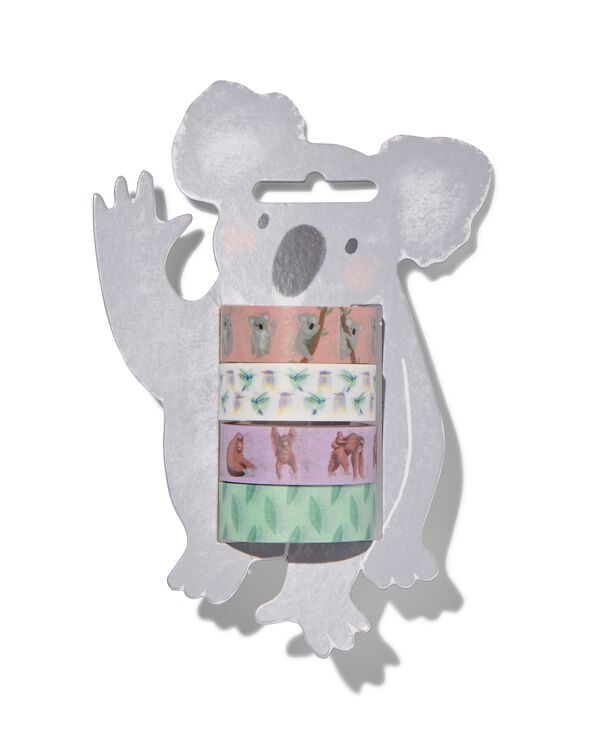 4 rubans adhésifs washi sur carton koala - 14130090 - HEMA