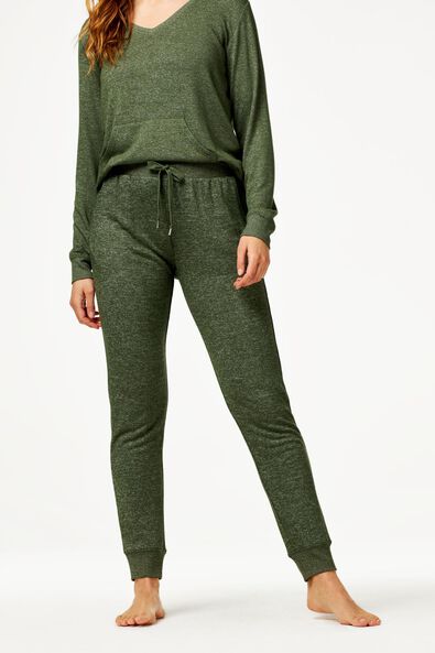 pantalon de pyjama femme sweat vert - 1000018753 - HEMA