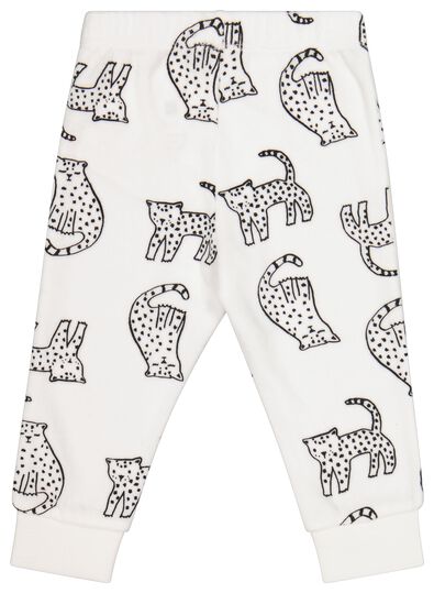 Baby-Pyjama, Samt, Leopard weiß - 1000024780 - HEMA