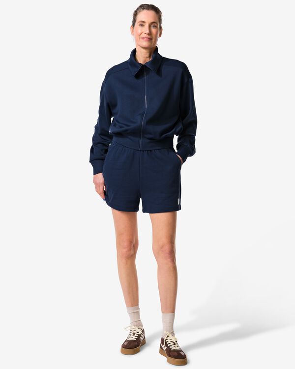 dames sweatshort donkerblauw donkerblauw - 36000428DARKBLUE - HEMA