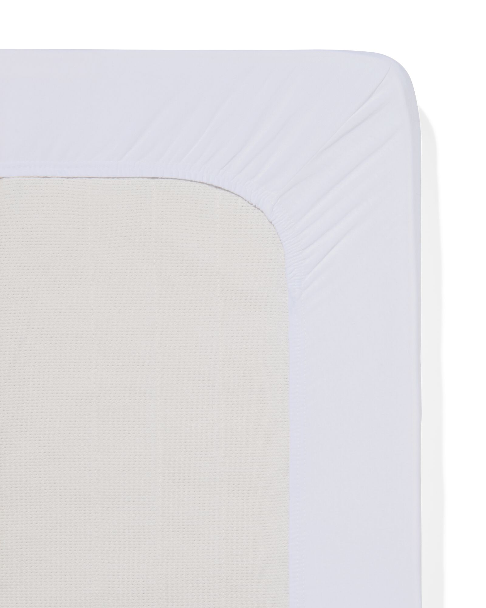 Matratzen-Topper-Spannbettlaken, Jersey, 180 x 220 cm, weiß - 5190115 - HEMA