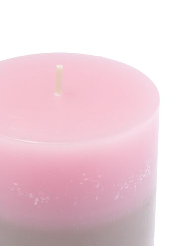 bougie pilier ⌀7x13cm rayures rose naturel - 13506163 - HEMA