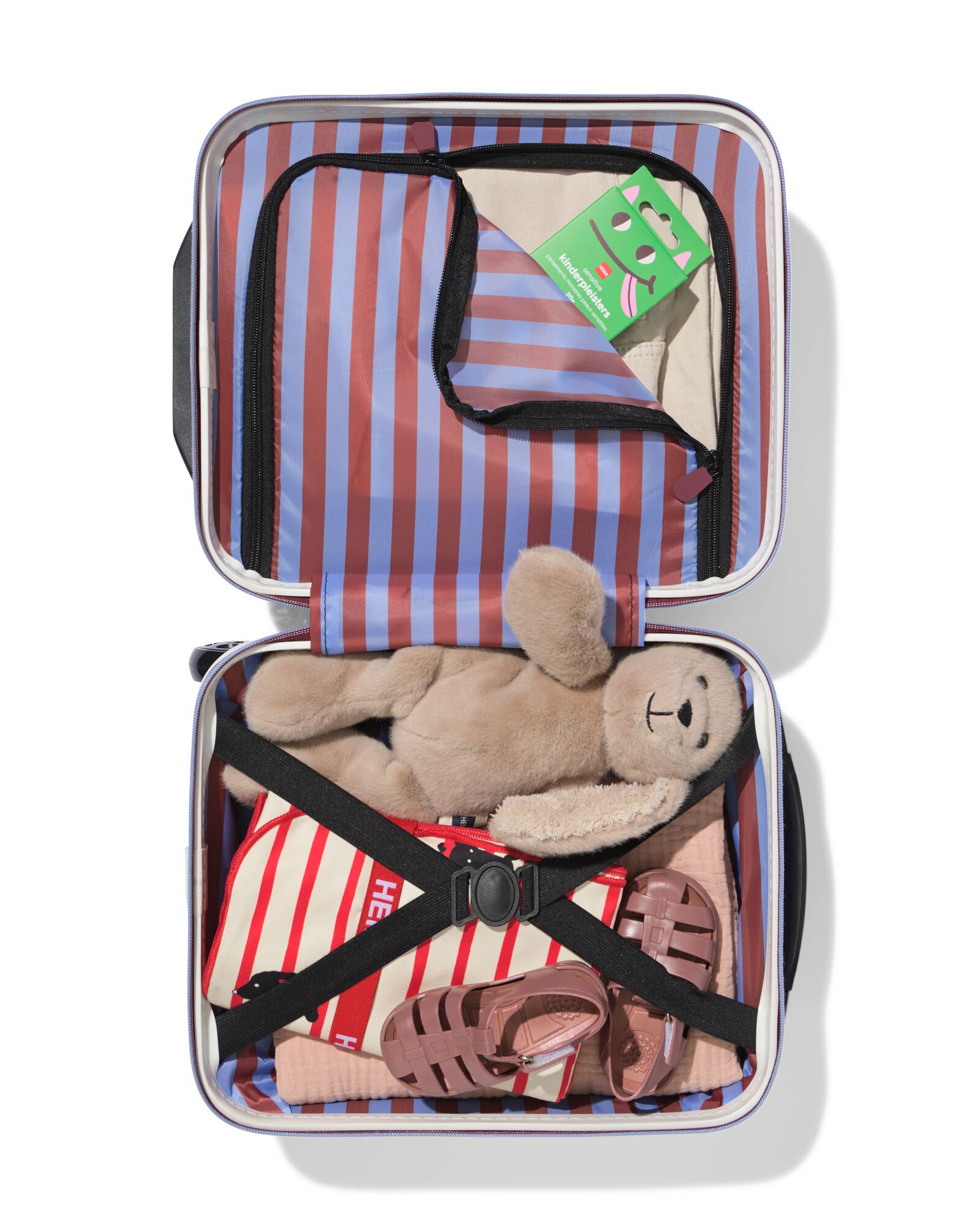 valise &agrave; glisser sous le si&egrave;ge ABS 39x29x20cm 19L bleue - 18670035 - HEMA