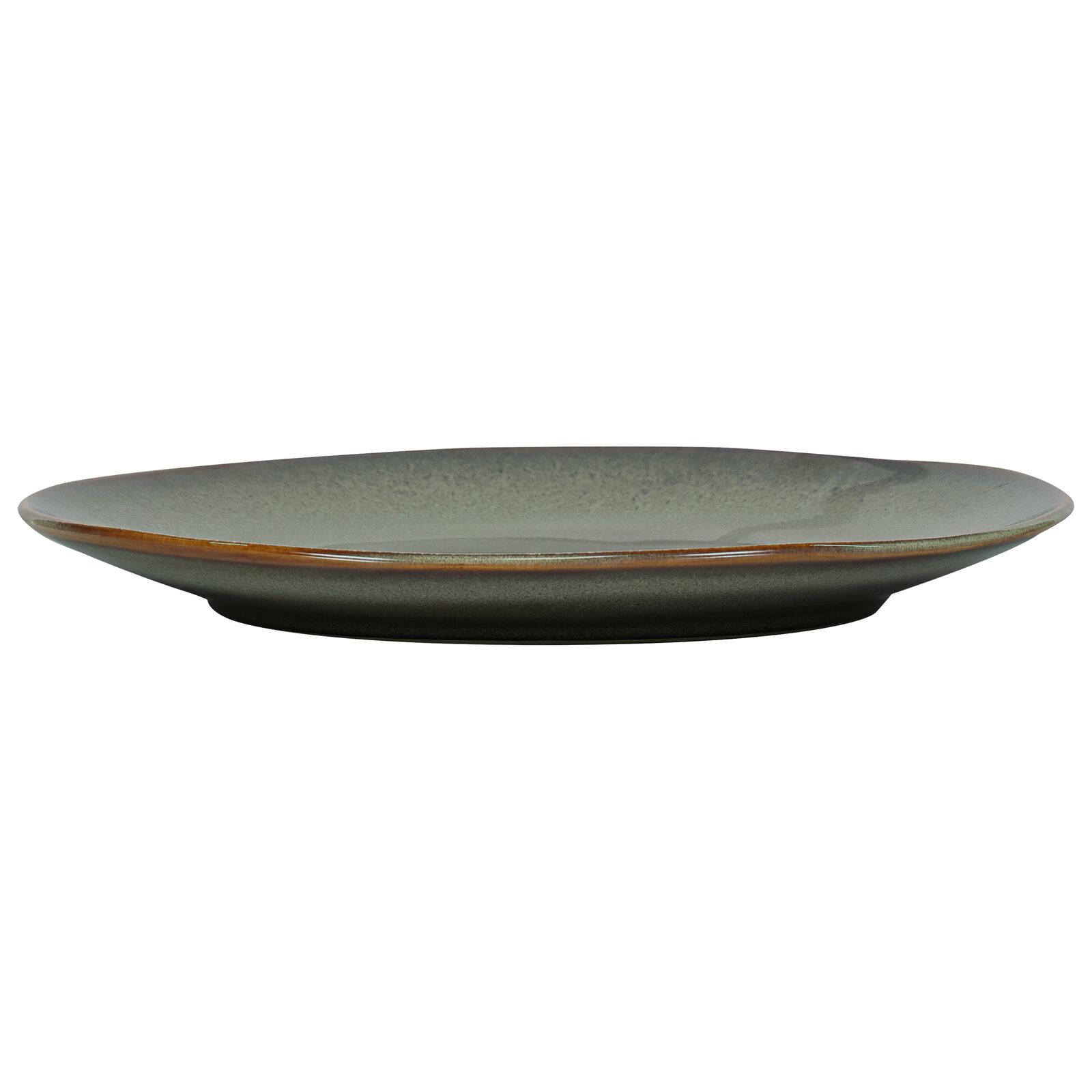 assiette plate - 26 cm - Porto - émail réactif - taupe - 9602049 - HEMA
