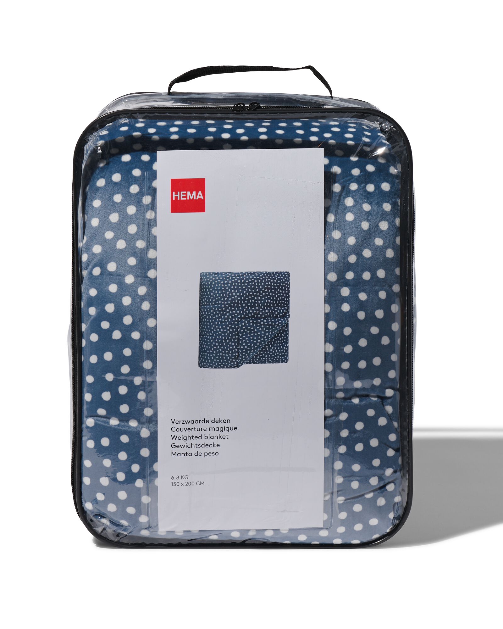 verzwaarde deken 200x150 6.8kg blauw - 5520005 - HEMA