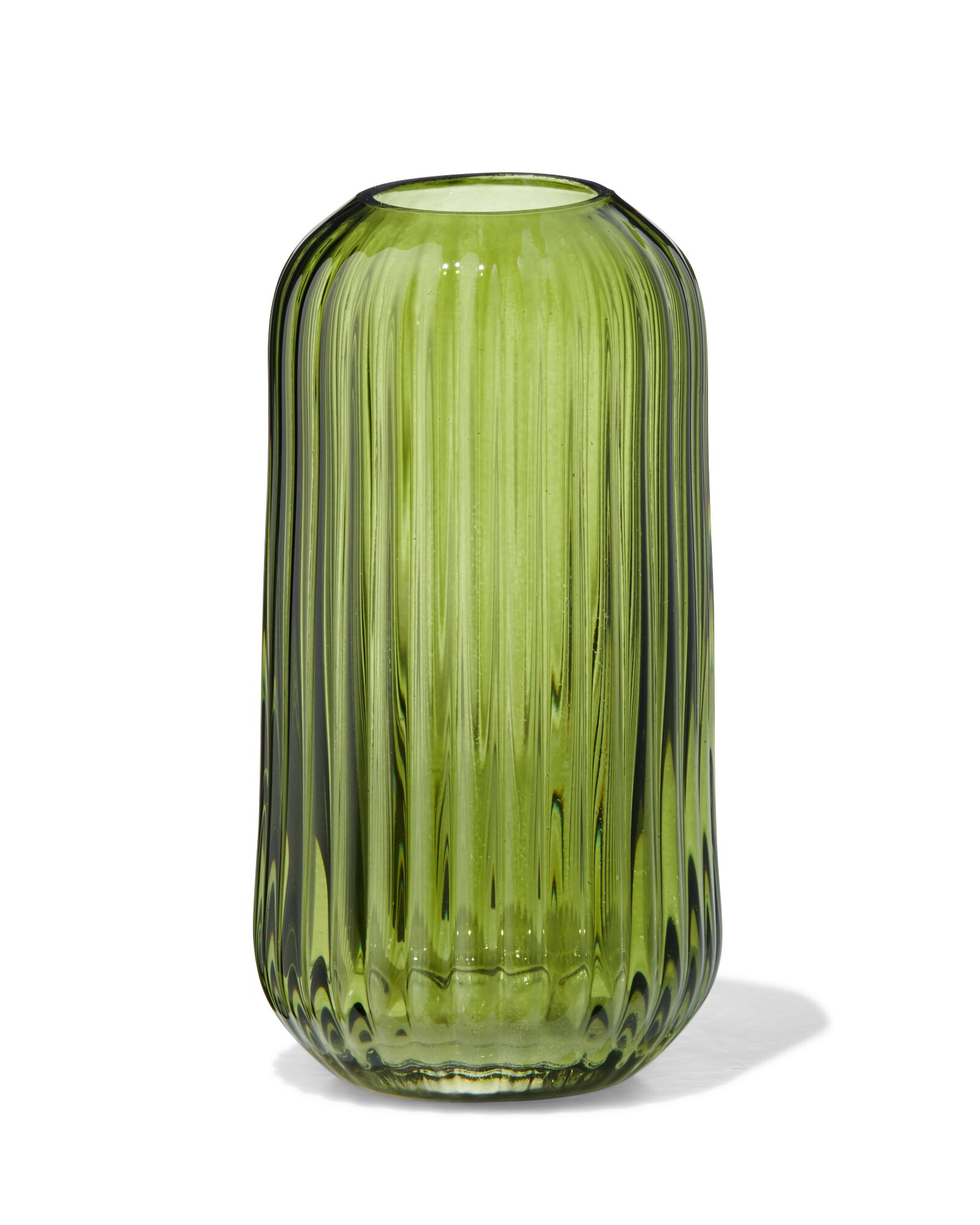 vase pour b&acirc;tonnets parfum&eacute;s ⌀5,5x11cm verre nervur&eacute; vert fonc&eacute; - 13507539 - HEMA