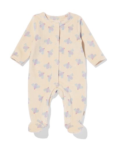 newborn boxpakje rib vogels ecru ecru - 33439420ECRU - HEMA