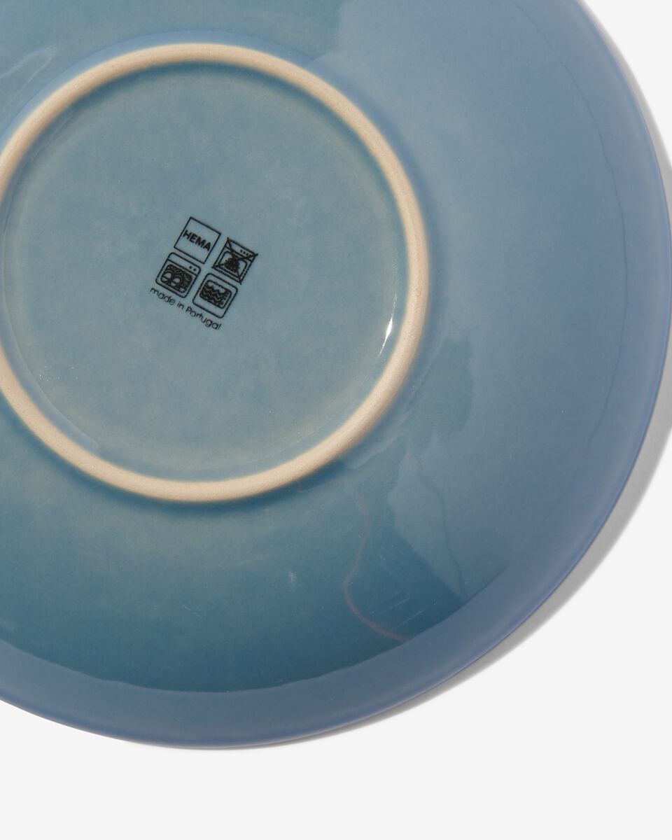 assiette creuse Porto émail réactif bleu 23cm - 9602023 - HEMA