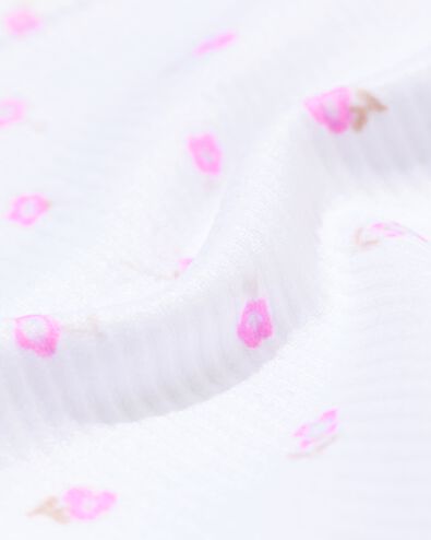 Damenstring, nahtlos, Rippenstruktur, gebl&uuml;mt wei&szlig; wei&szlig; - 19608644WHITE - HEMA