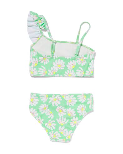 kinder bikini asymmetrisch met bloemen groen 122/128 - 22299623 - HEMA