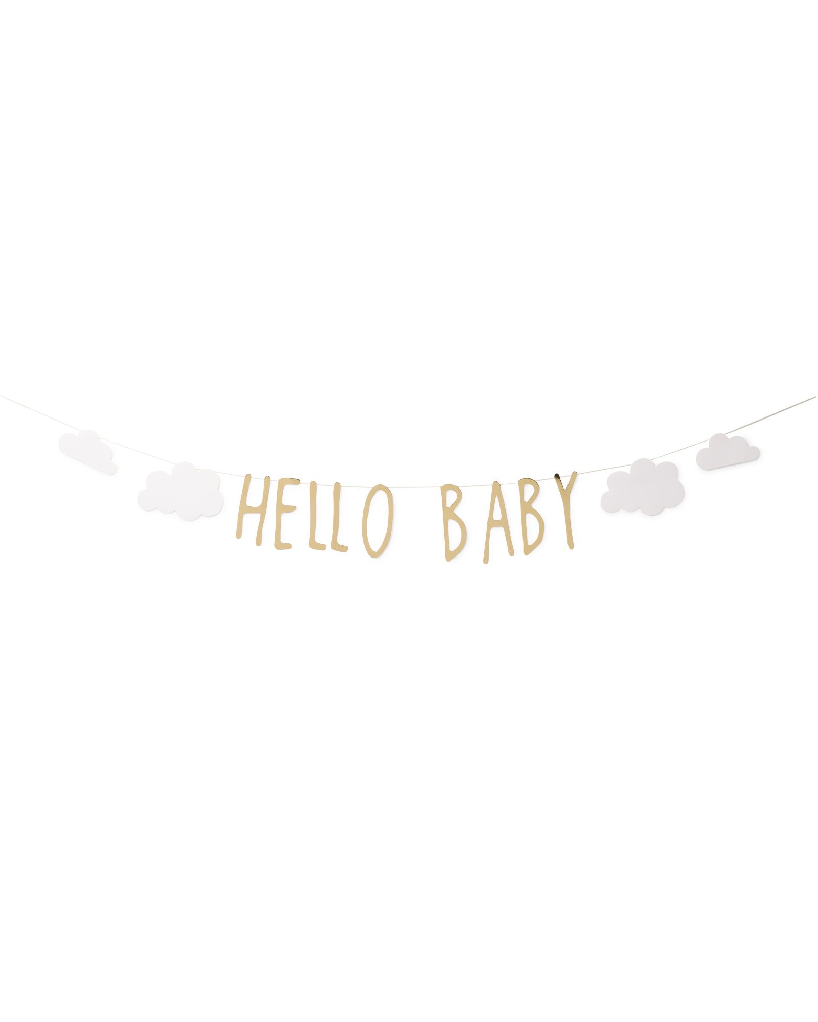guirlande carton hello baby 1.5m - 14230113 - HEMA