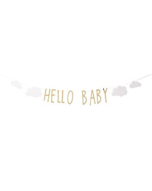 Girlande, Hello Baby, Pappe, 1.5 m - 14230113 - HEMA