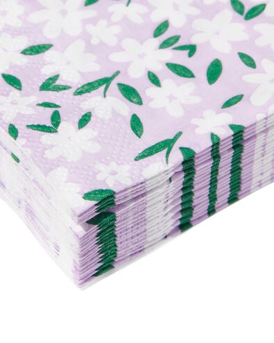 20 serviettes en papier 24x24 fleurs - 14202415 - HEMA