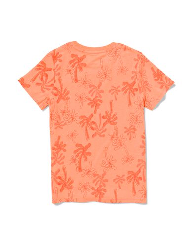 t-shirt enfant palmier fluo orange vif 110/116 - 30767861 - HEMA