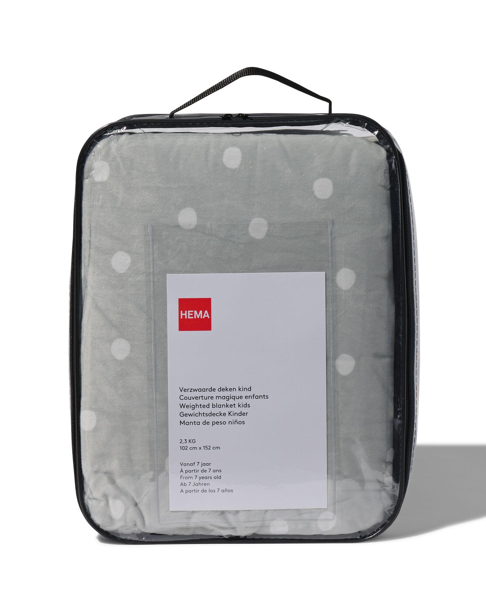Gewichtsdecke Kind, 102x152cm, 2,3kg, Grau - 5500100 - HEMA