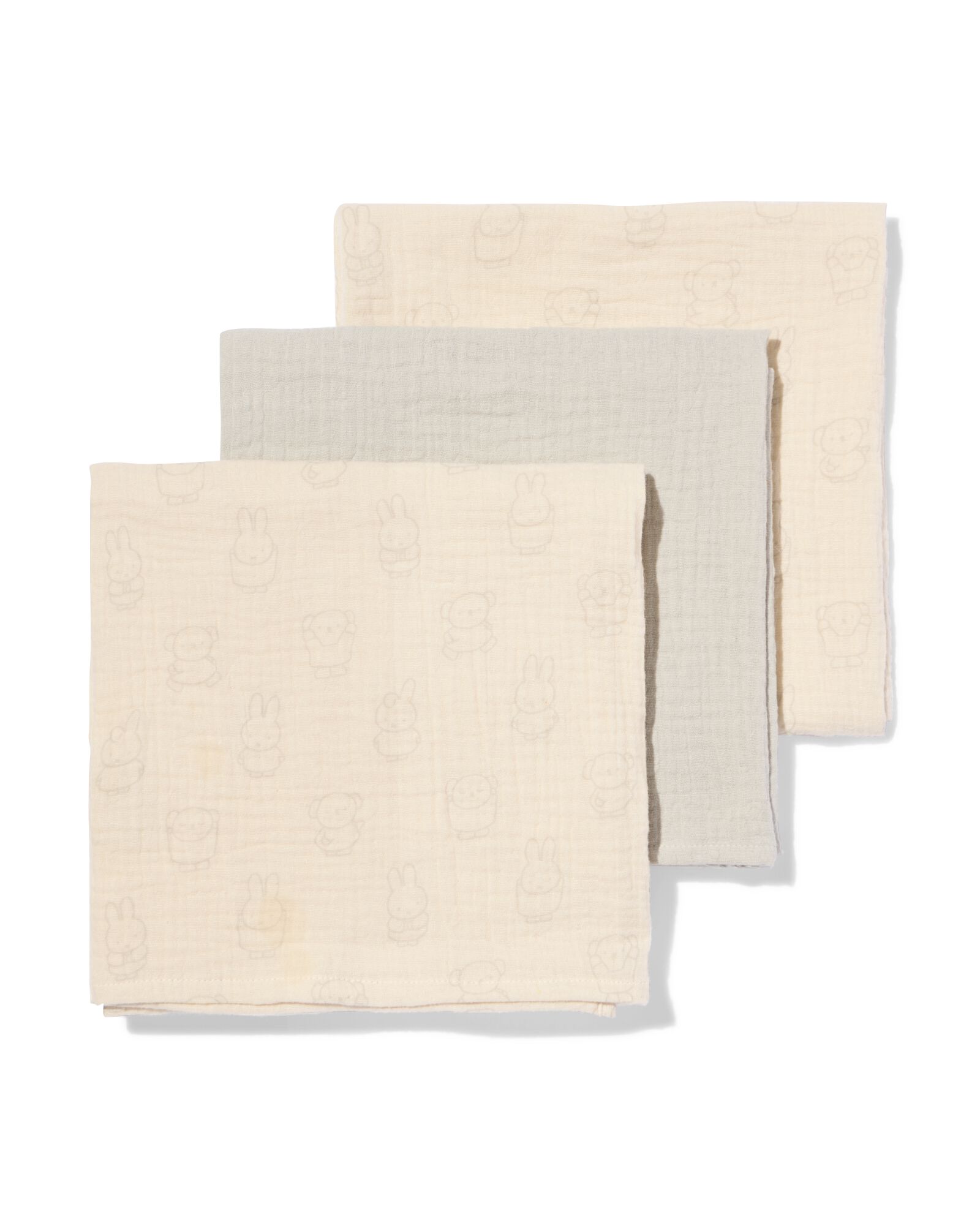 lingettes en mousseline Miffy 60x60cm - 3 pi&egrave;ces - 33305160 - HEMA
