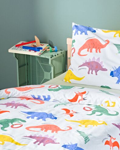 housse de couette tout-petit 120x150 coton doux dino - 5730212 - HEMA