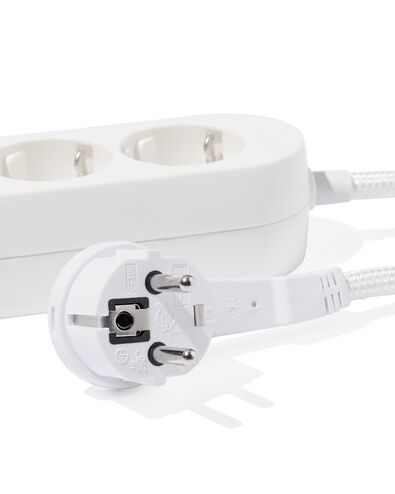 bloc multiprise 5 prises 1,5m blanc - 81010017 - HEMA