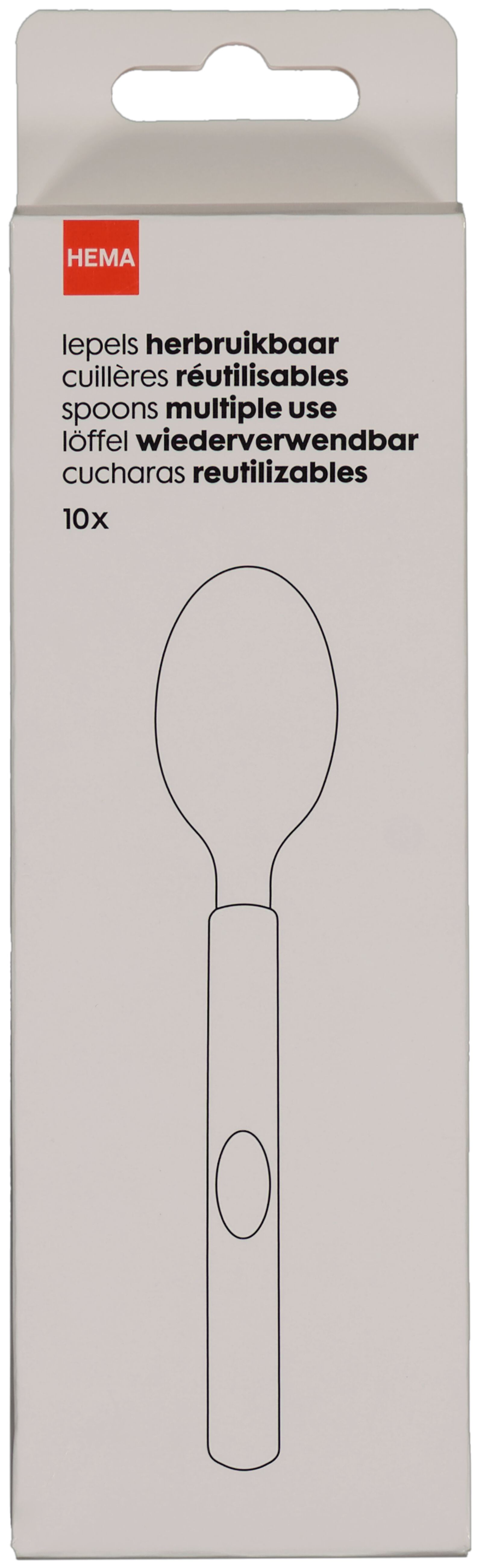 lepels herbruikbaar - 10 stuks - 14200756 - HEMA