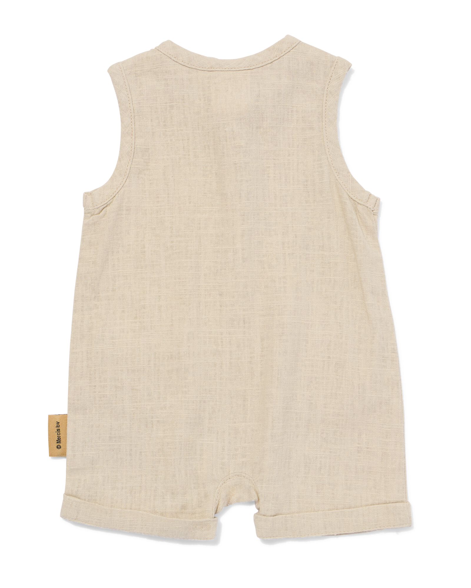 nijntje newborn jumpsuit linnen zand zand - 33452620SAND - HEMA