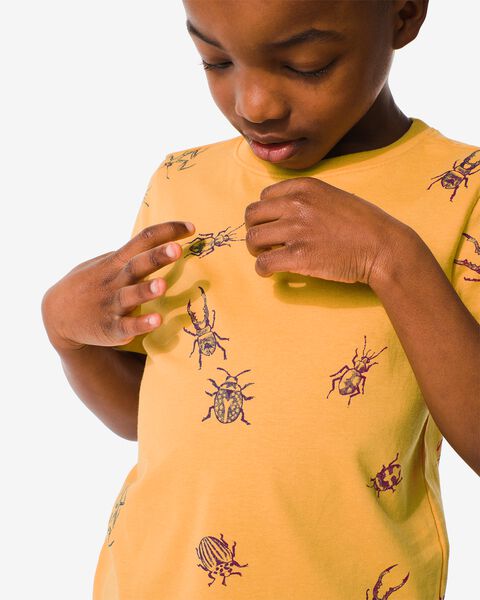 t-shirt enfant insectes jaune jaune - 1000030678 - HEMA