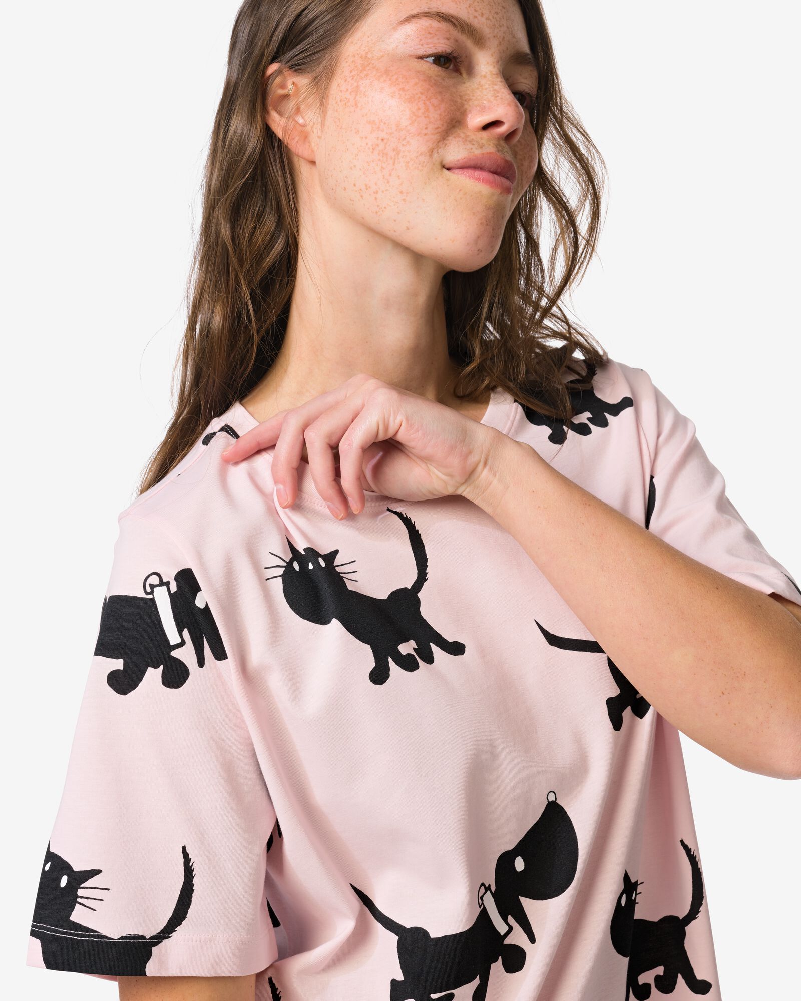 Takkie Damennachthemd aus Jersey hellrosa hellrosa - 23401265LIGHTPINK - HEMA