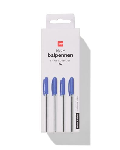 stylos bille encre bleue - 24 pi&egrave;ces - 14400618 - HEMA