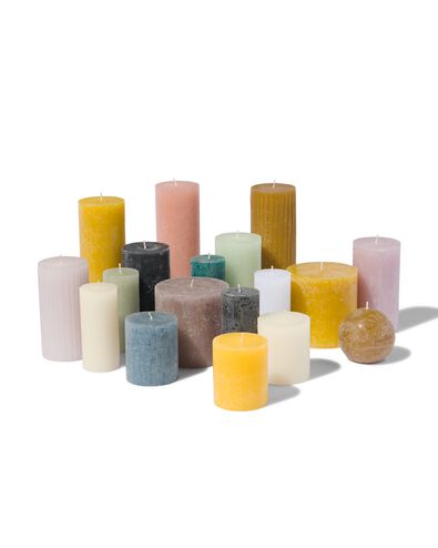 bougie rustique &Oslash;5x11cm blanc blanc 5 x 11 - 13503409 - HEMA