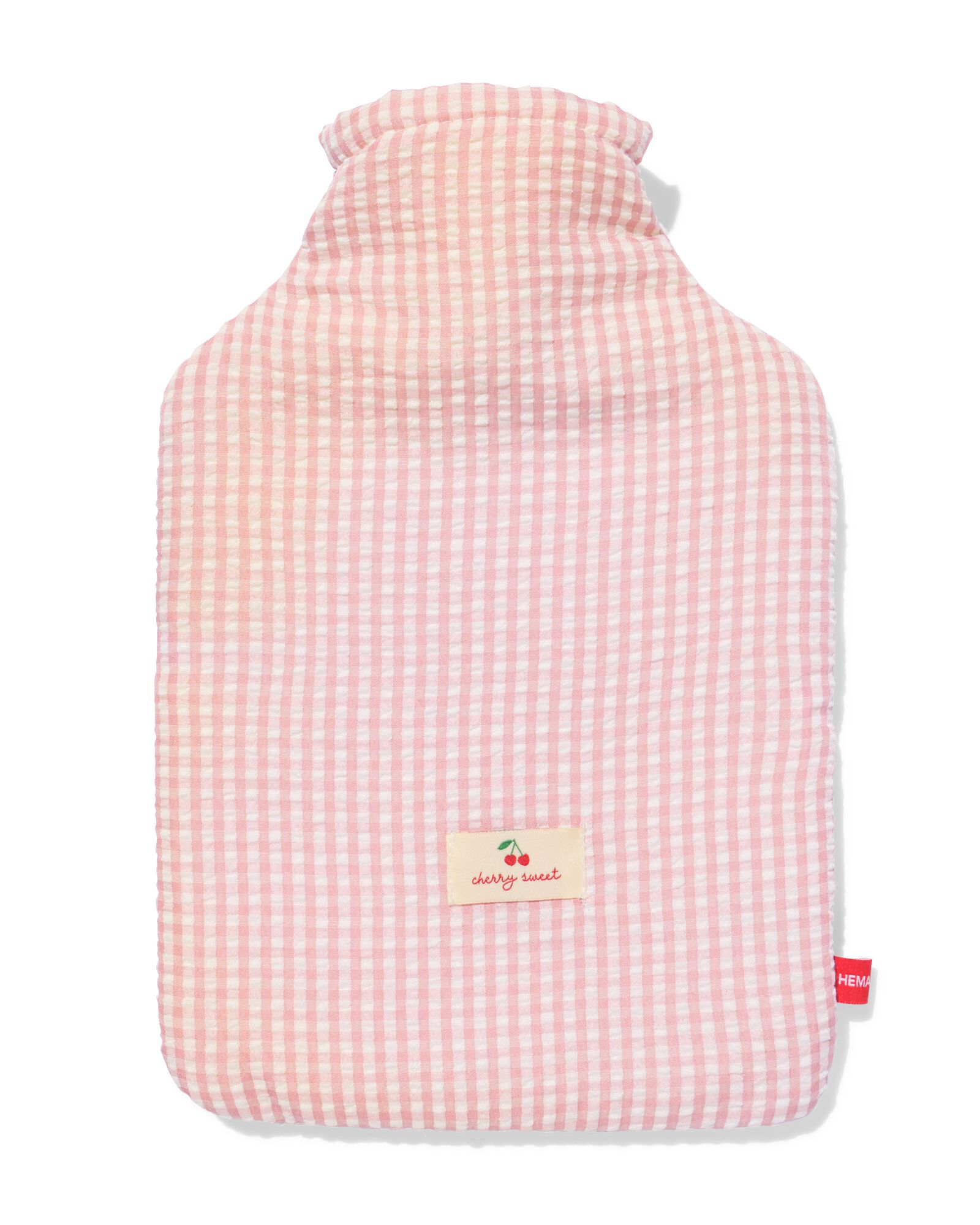W&auml;rmflasche 1,8 L aus Seersucker, kariert - 61104517 - HEMA
