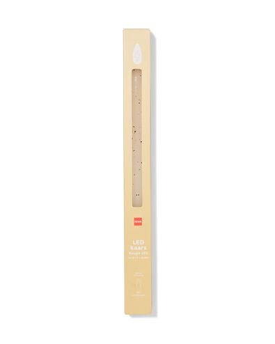 bougie longue LED ⌀2,3x29cm lisse moucheture ivoire - 13550157 - HEMA