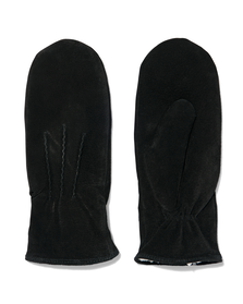 moufles pour femme en daim noir noir - 1000015109 - HEMA