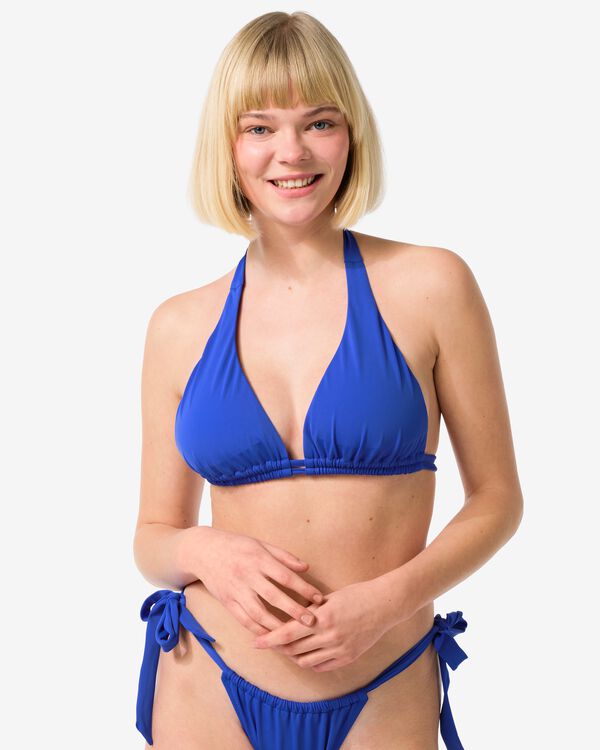 Damen-Triangel-Bikinioberteil blau - 22352260BLUE - HEMA
