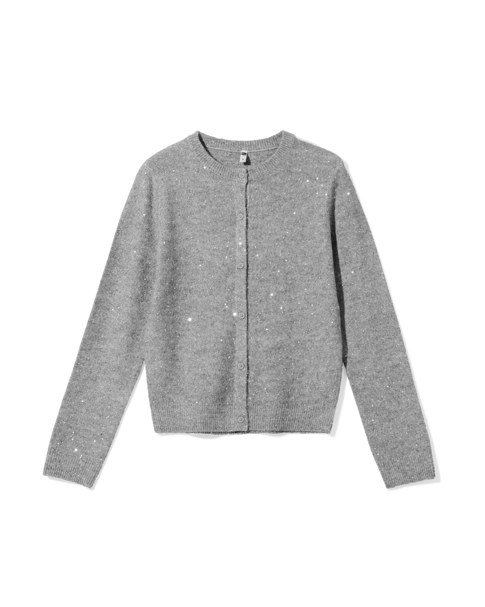 damesvest Gia glitter middengrijs middengrijs - 36205830MIDGREY - HEMA