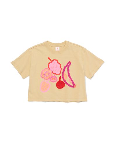 t-shirt enfant jersey fruit sable sable - 30866305SAND - HEMA