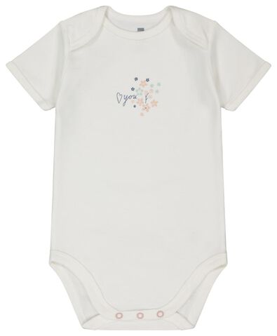 4er-Pack Baby-Bodys, Baumwolle weiß - 1000023847 - HEMA