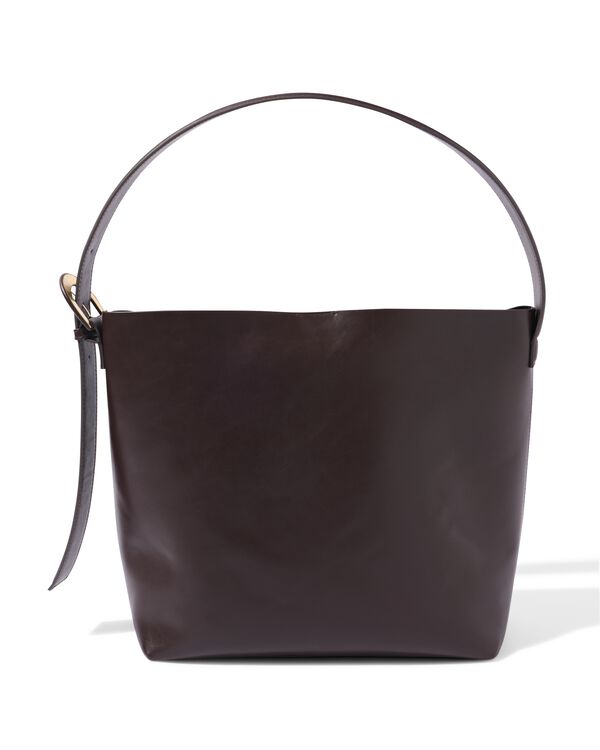 sac fourre-tout aspect cuir noir - 18760003 - HEMA