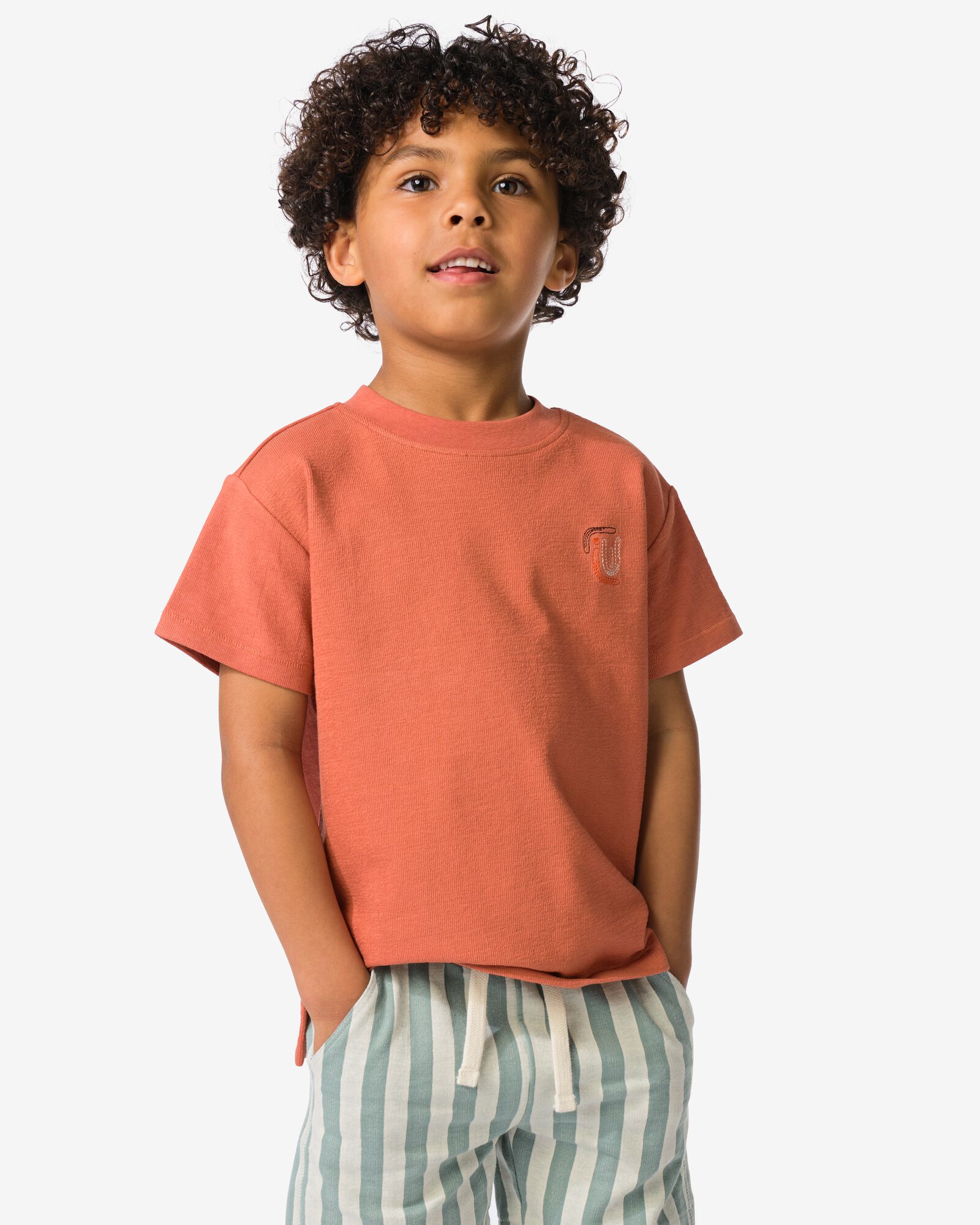 kinder T-shirt grafisch lichtbruin lichtbruin - 30717404LIGHTBROWN - HEMA
