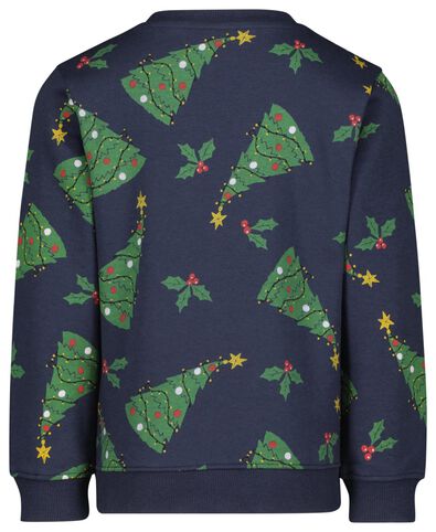 Kinder-Sweatshirt, Weihnachtsbäume dunkelblau - 1000025855 - HEMA