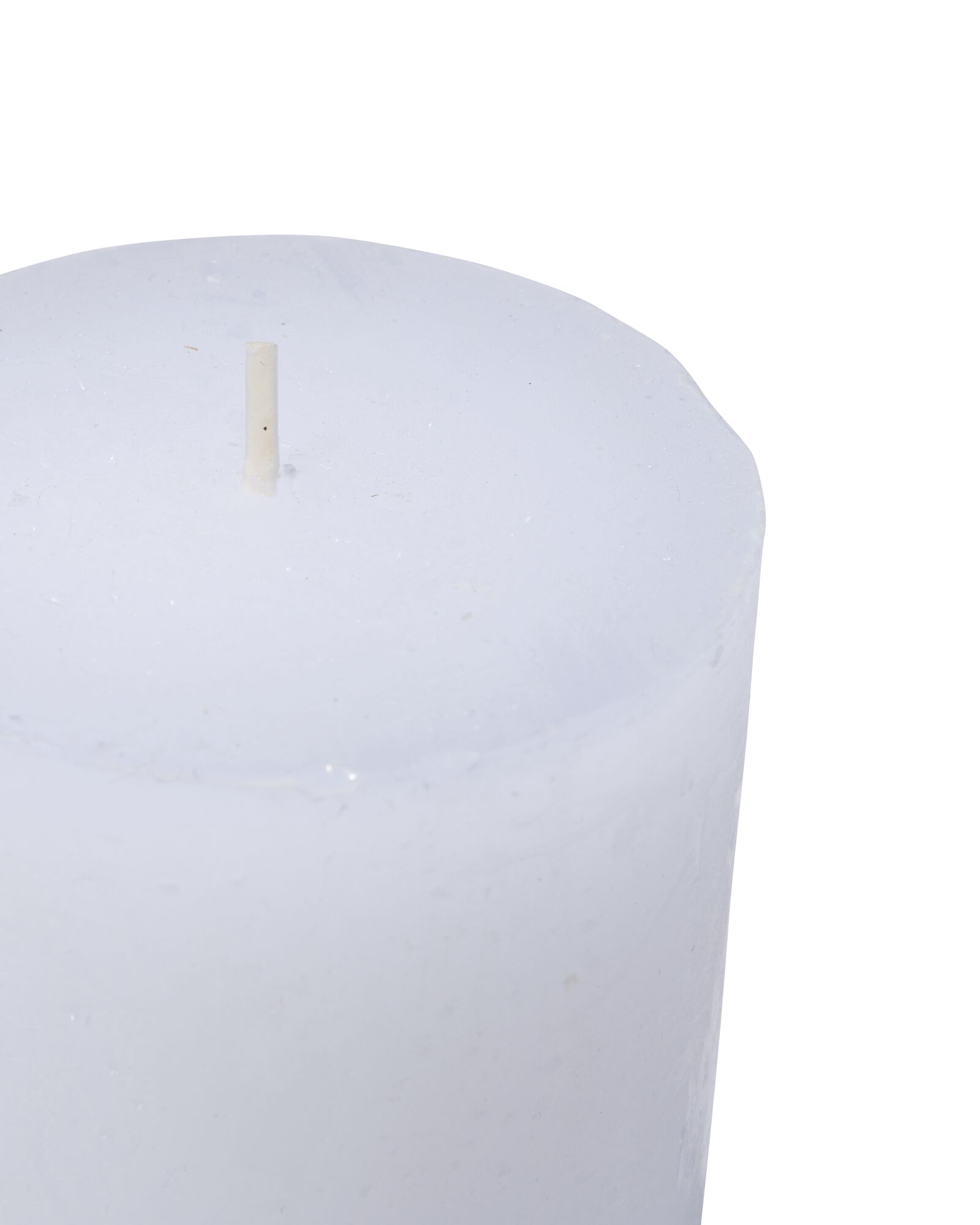 bougie rustique &Oslash;7x13 cm blanc - 13500706 - HEMA