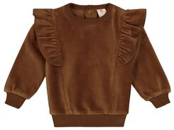 Baby-Sweatshirt, gerippt braun braun - 1000028577 - HEMA