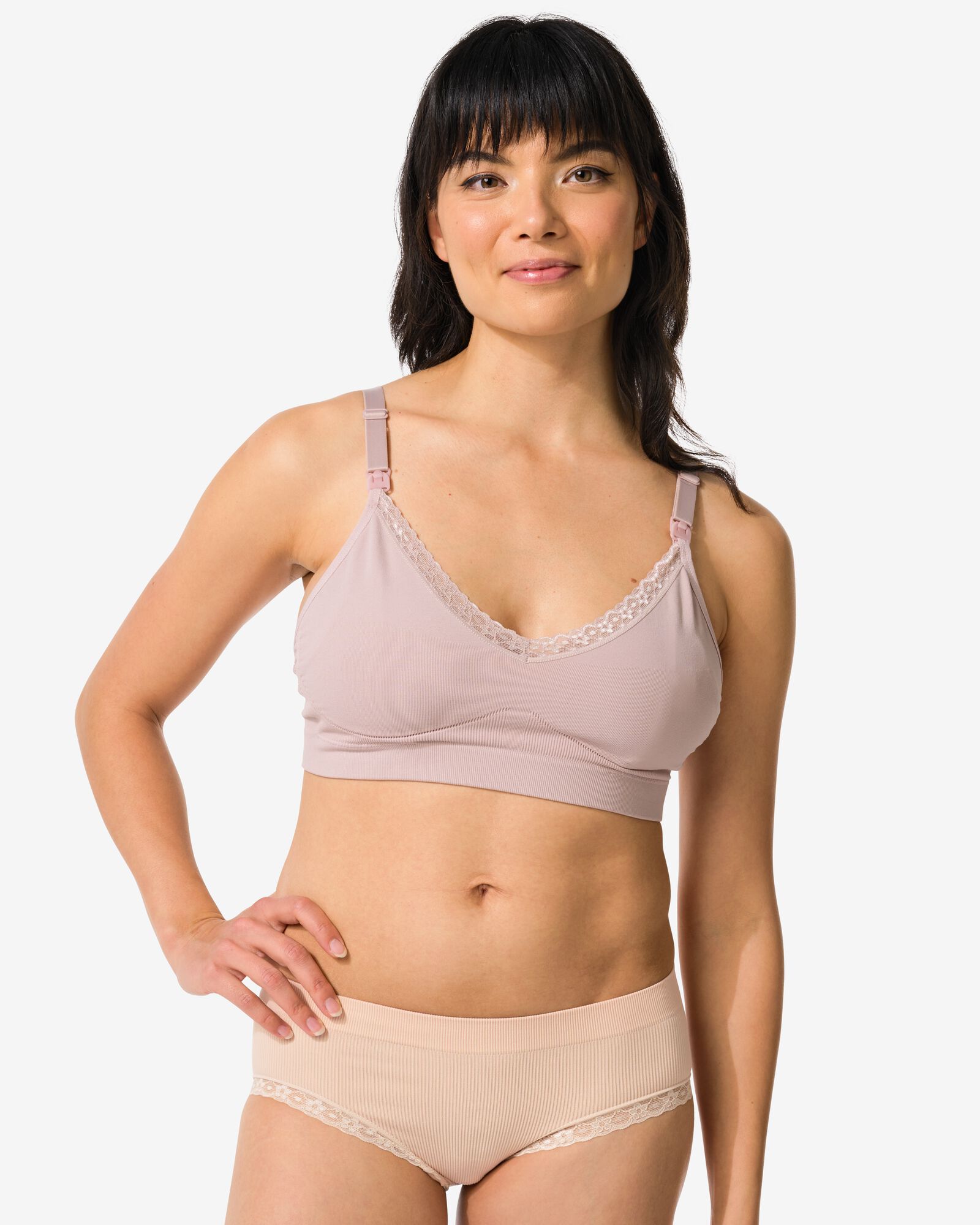 Damen-Hipster, nahtlos, gerippt hellrosa - 19670835LIGHTPINK - HEMA