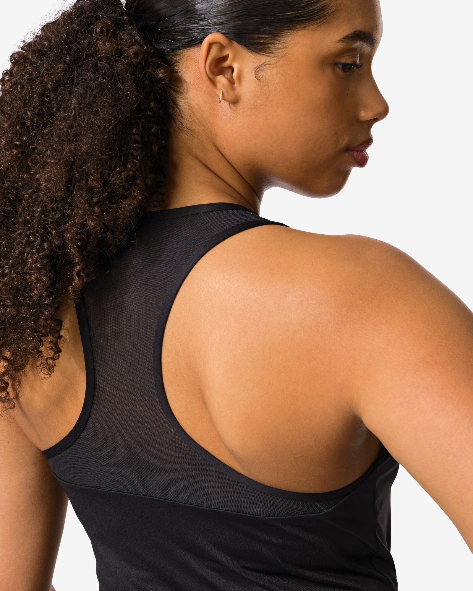 damessporttop met ingebouwde bh light support zwart zwart - 36000501BLACK - HEMA