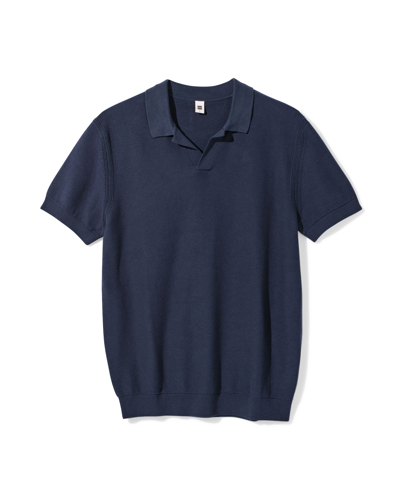 polo homme Kris structure bleu fonc&eacute; bleu fonc&eacute; - 2189140DARKBLUE - HEMA