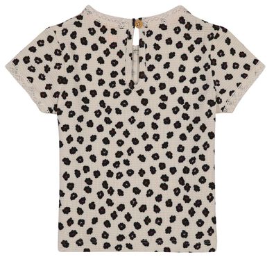 t-shirt bébé gaufré léopard blanc cassé - 1000027751 - HEMA