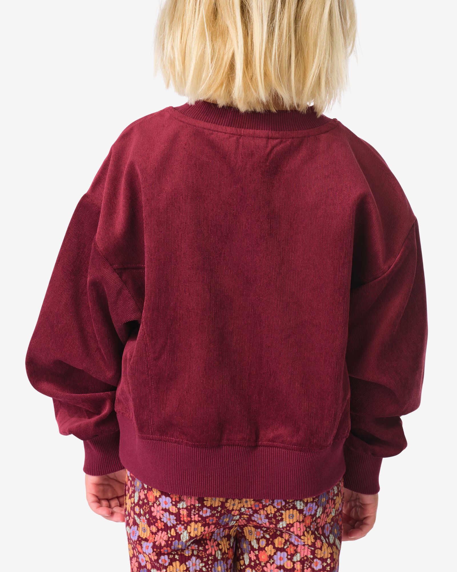 Kinderpulli gerippt, kurzes Modell  weinrot - 30821546WINERED - HEMA