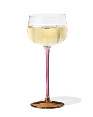 wijnglas 230ml glas bordeauxrood met geel - 9401164 - HEMA